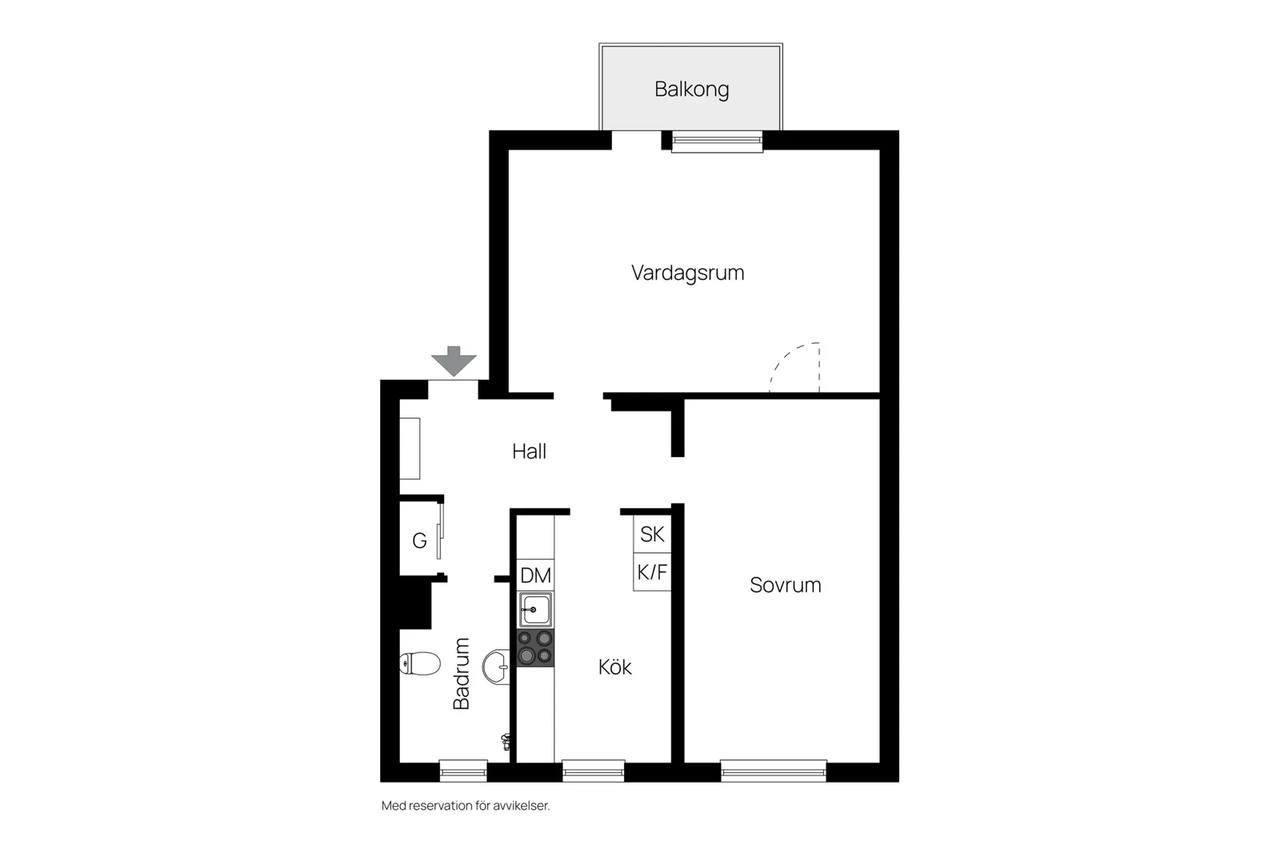 Planritning för Karmstolsvägen 13