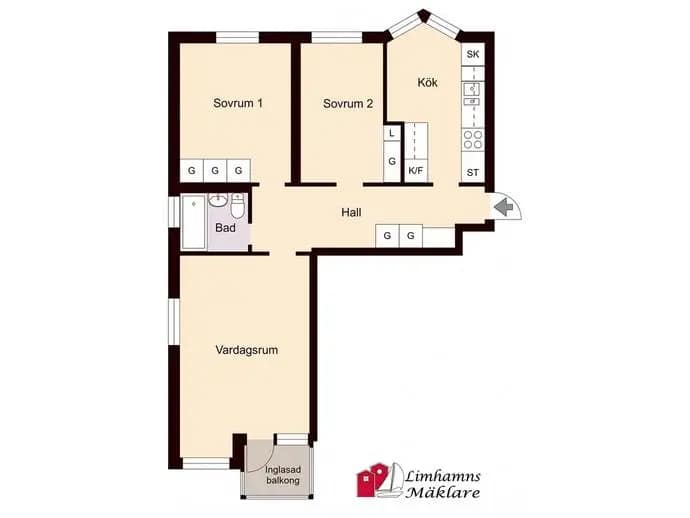 Planritning för Birger Jarlsgatan 32 B