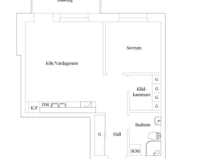 Floor plan for Gräddgatan 7