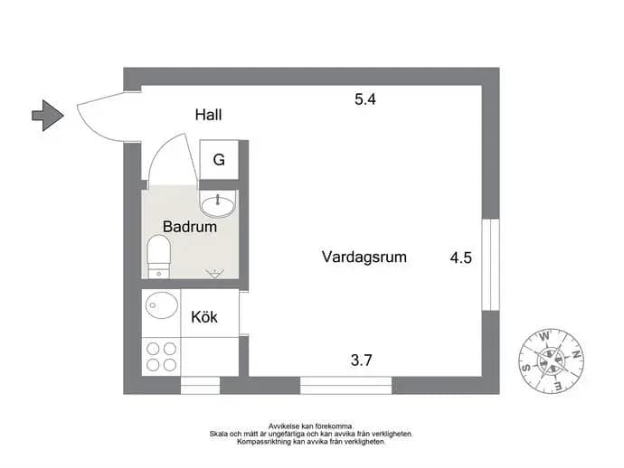 Planritning för Fågelbovägen 11B