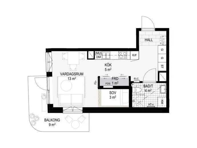 Floor plan for Kvarnbygatan