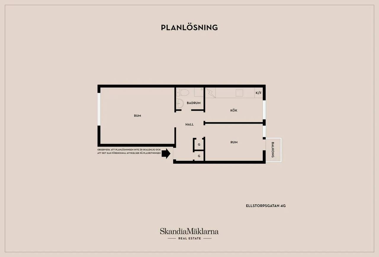 Floor plan for Ellstorpsgatan 4G