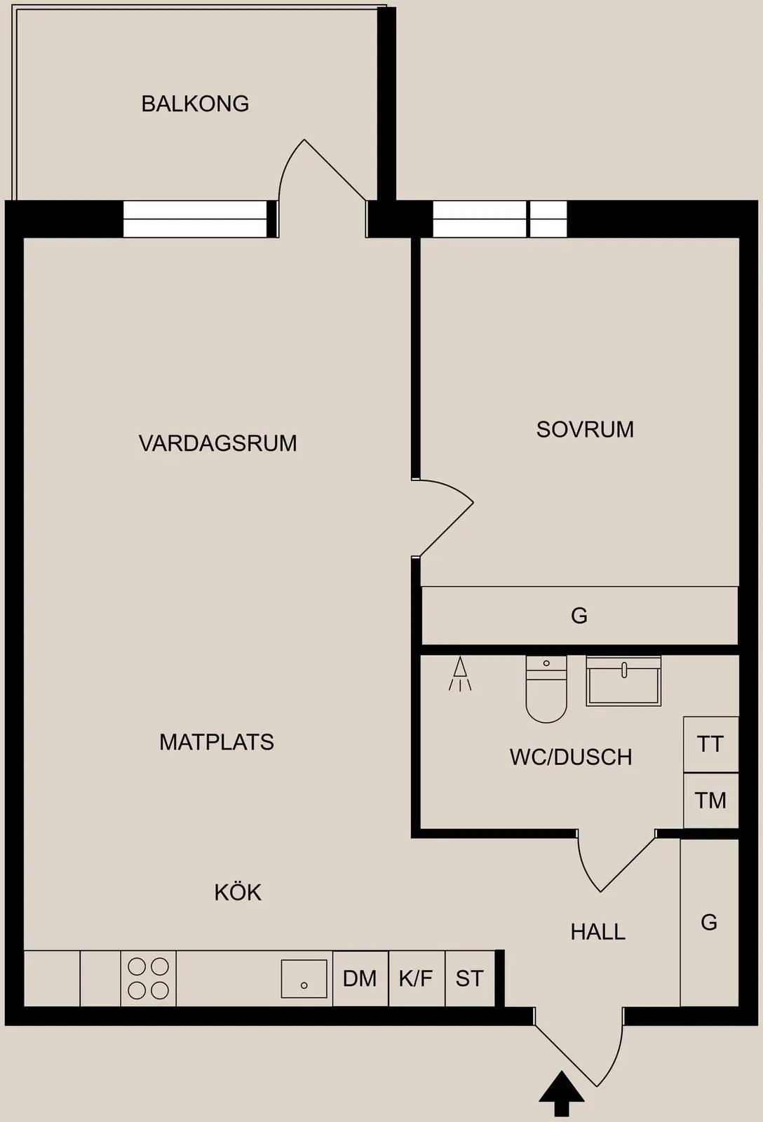 Floor plan for Aktergatan 12