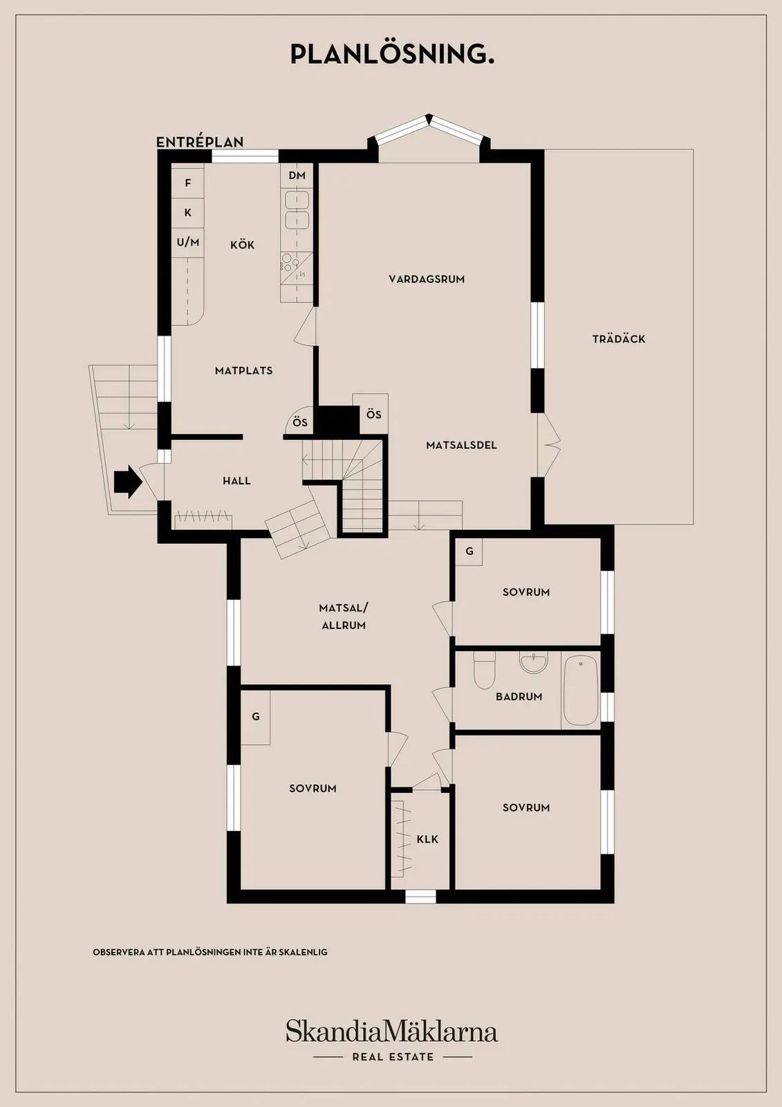 Floor plan for Östervägen 18