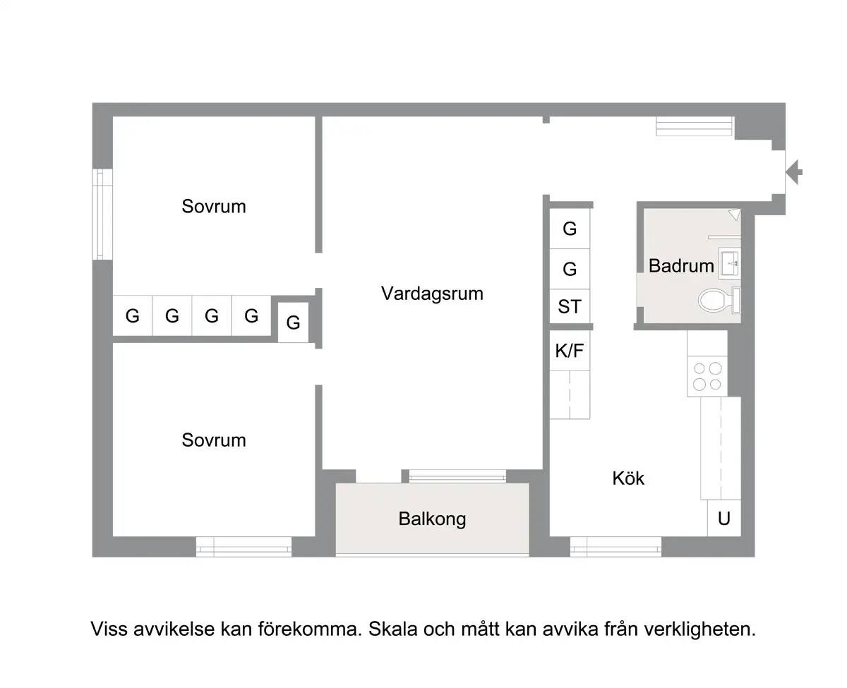 Floor plan for Rödkullastigen 7B