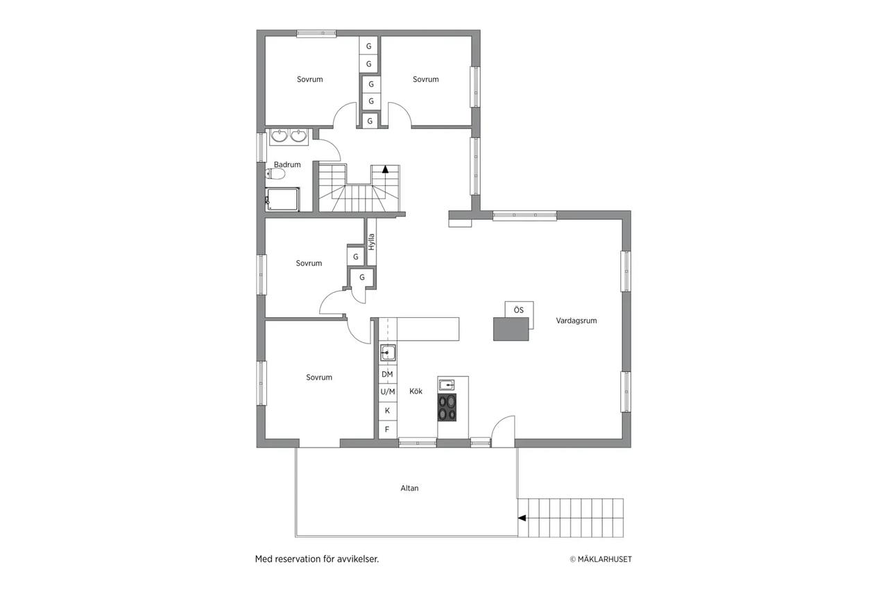 Floor plan for Tanneforsvägen 14