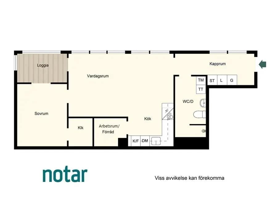 Floor plan for Evenemangsgatan 10