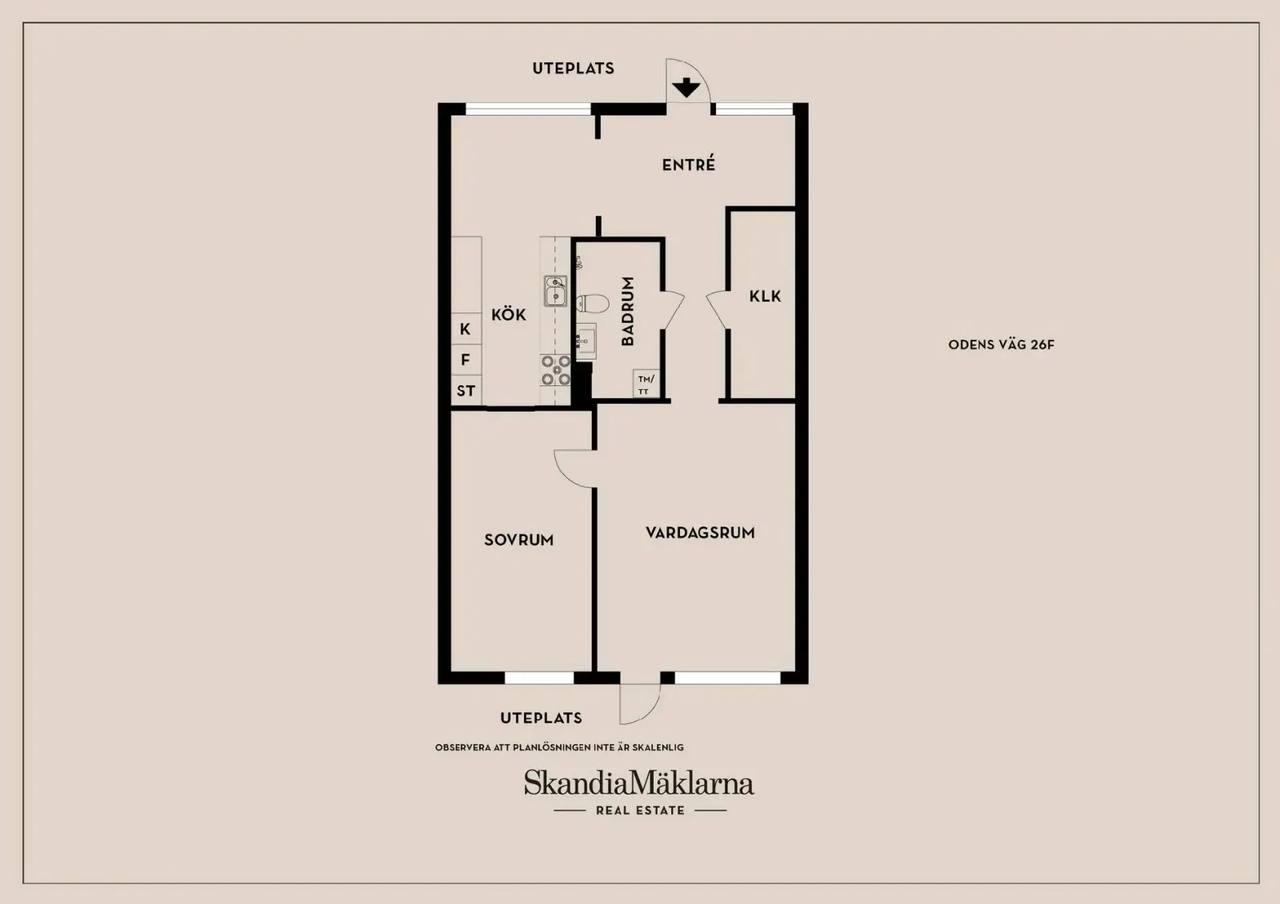 Floor plan for Odens väg 26F