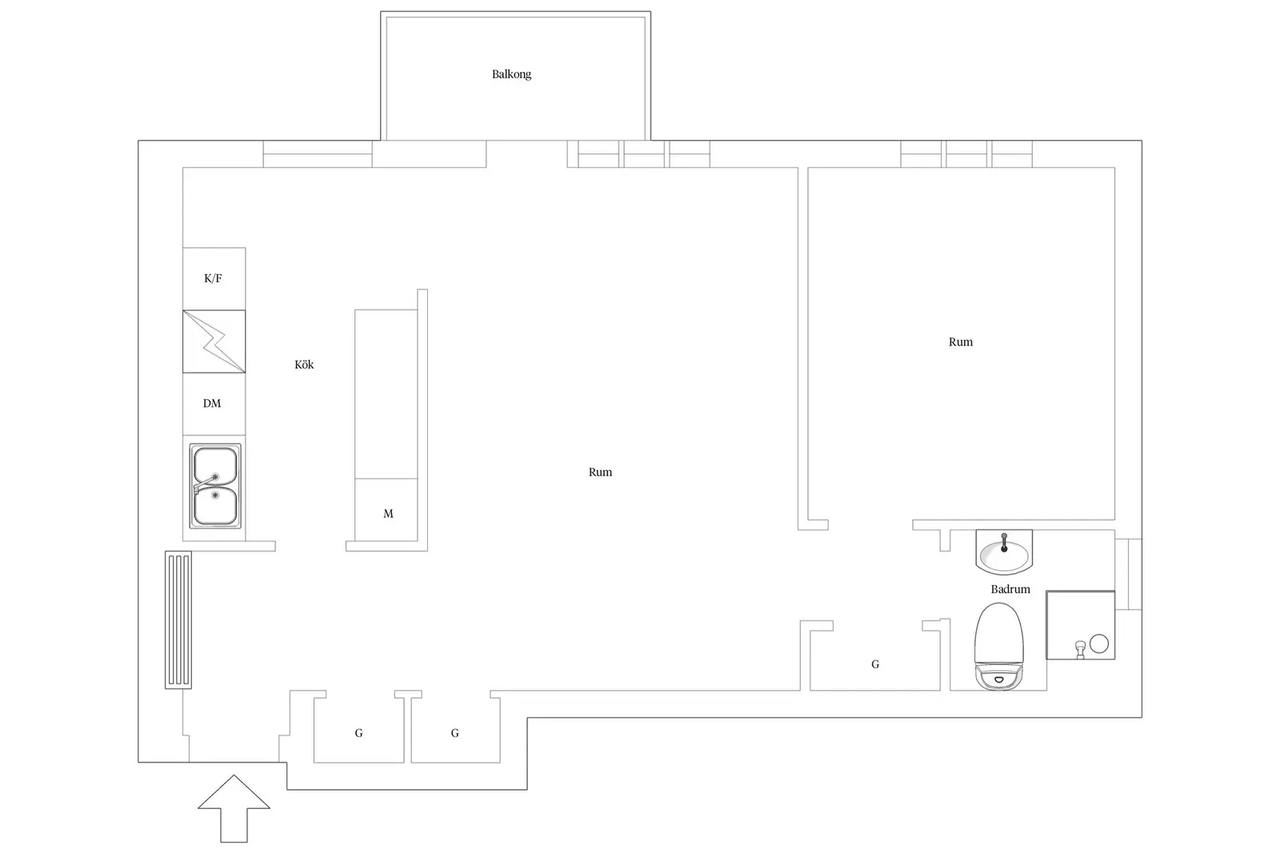 Floor plan for Södra Esplanaden 16A