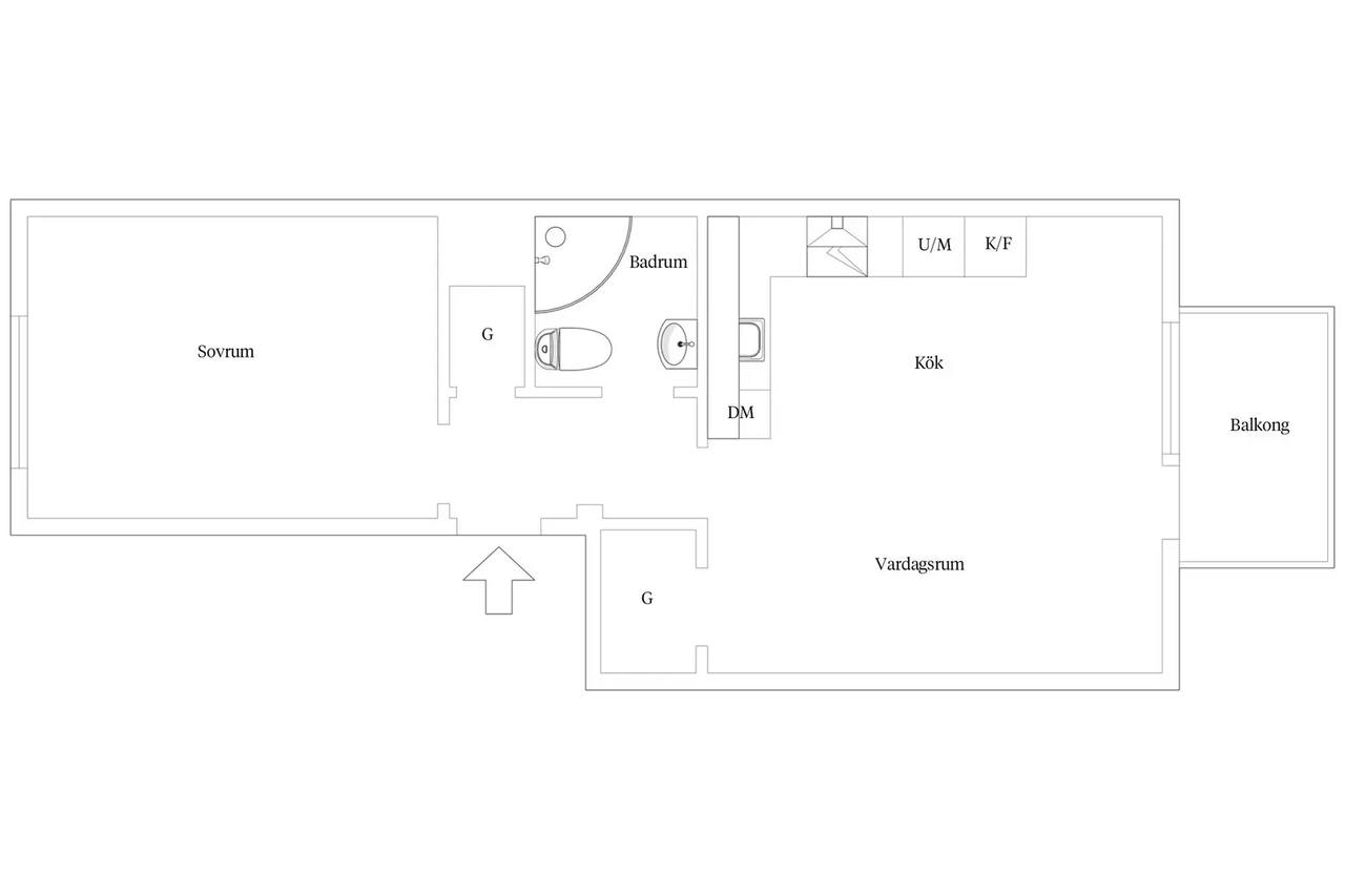 Planritning för Oterdahlsgatan 1A