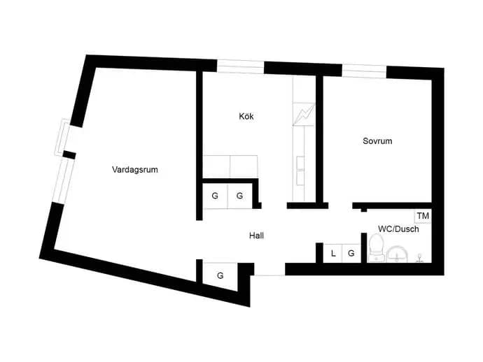 Floor plan for Skogslyckegatan 84