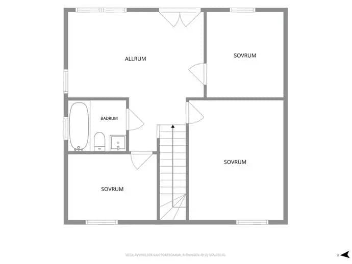 Planritning för Hällenstigen 2B