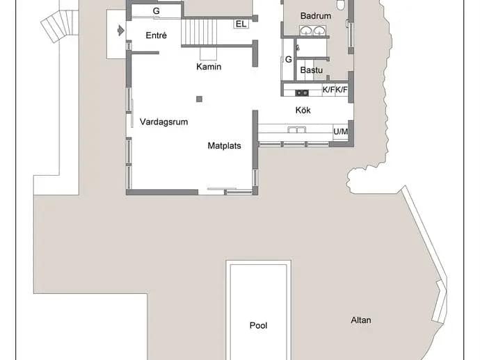 Floor plan for Västerleden 43