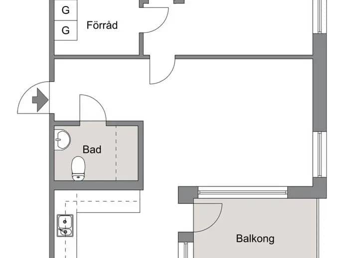 Floor plan for Flygkårsvägen 3