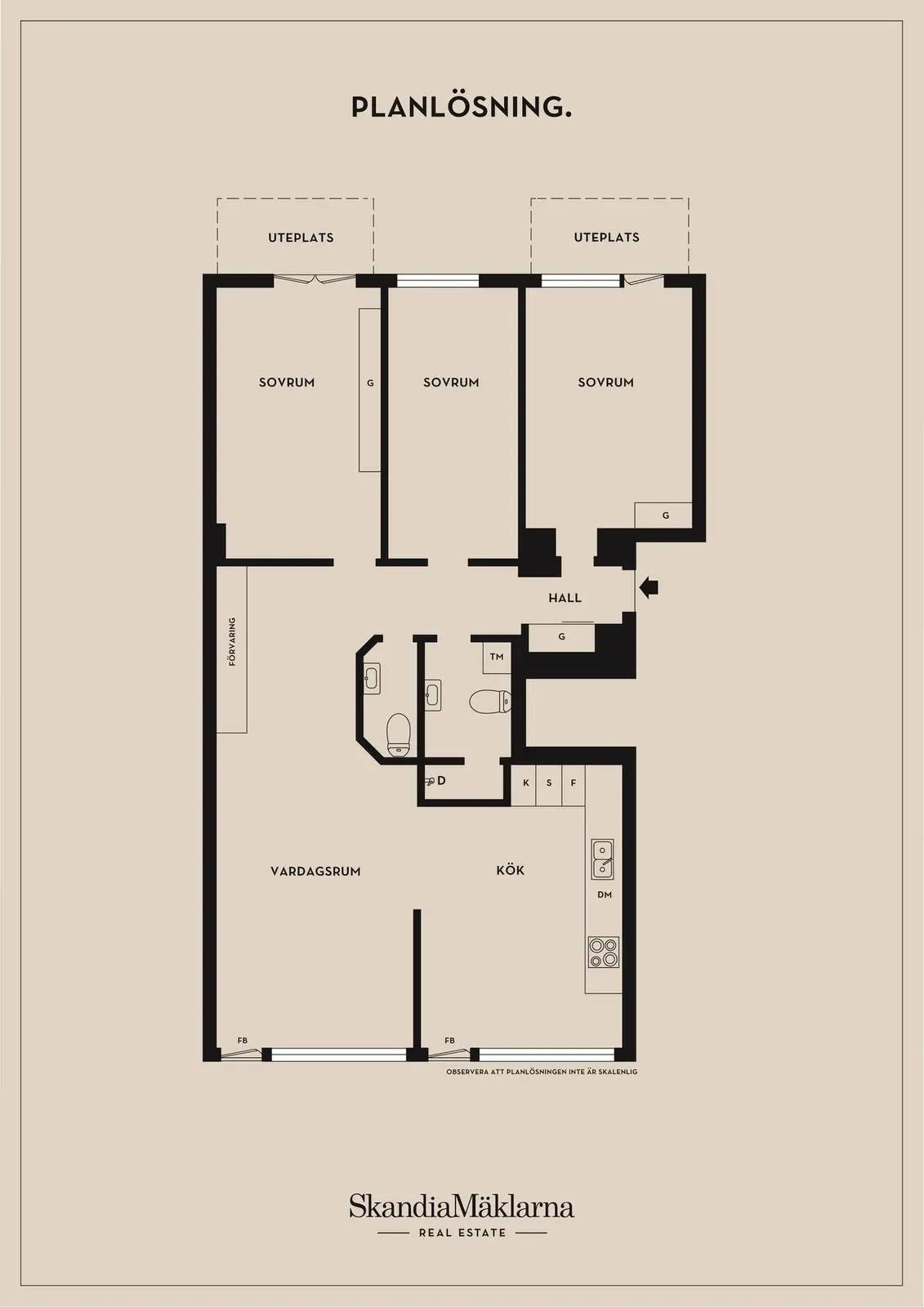 Floor plan for Roslagsgatan 60, 1tr