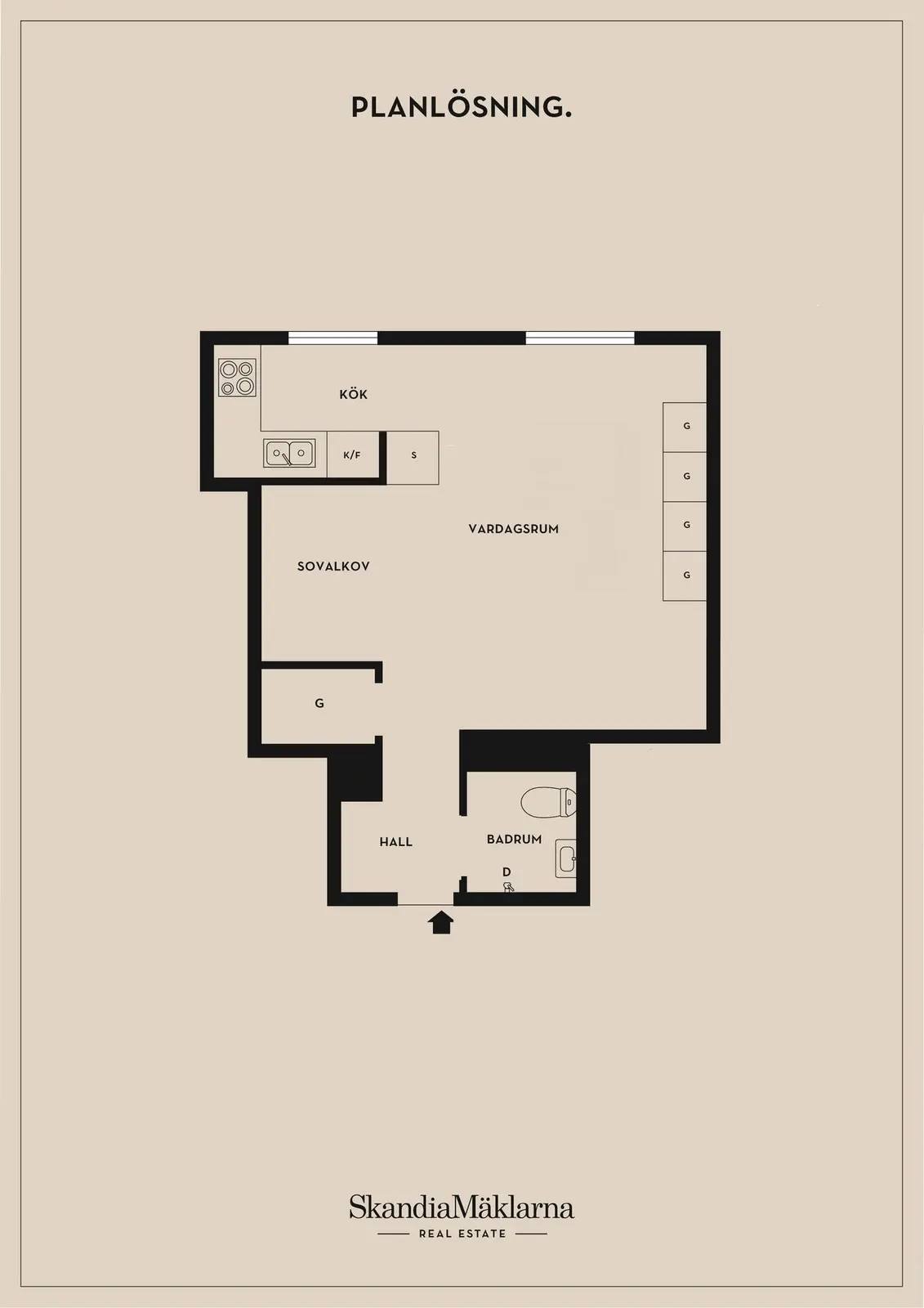 Floor plan for Industrigatan 16