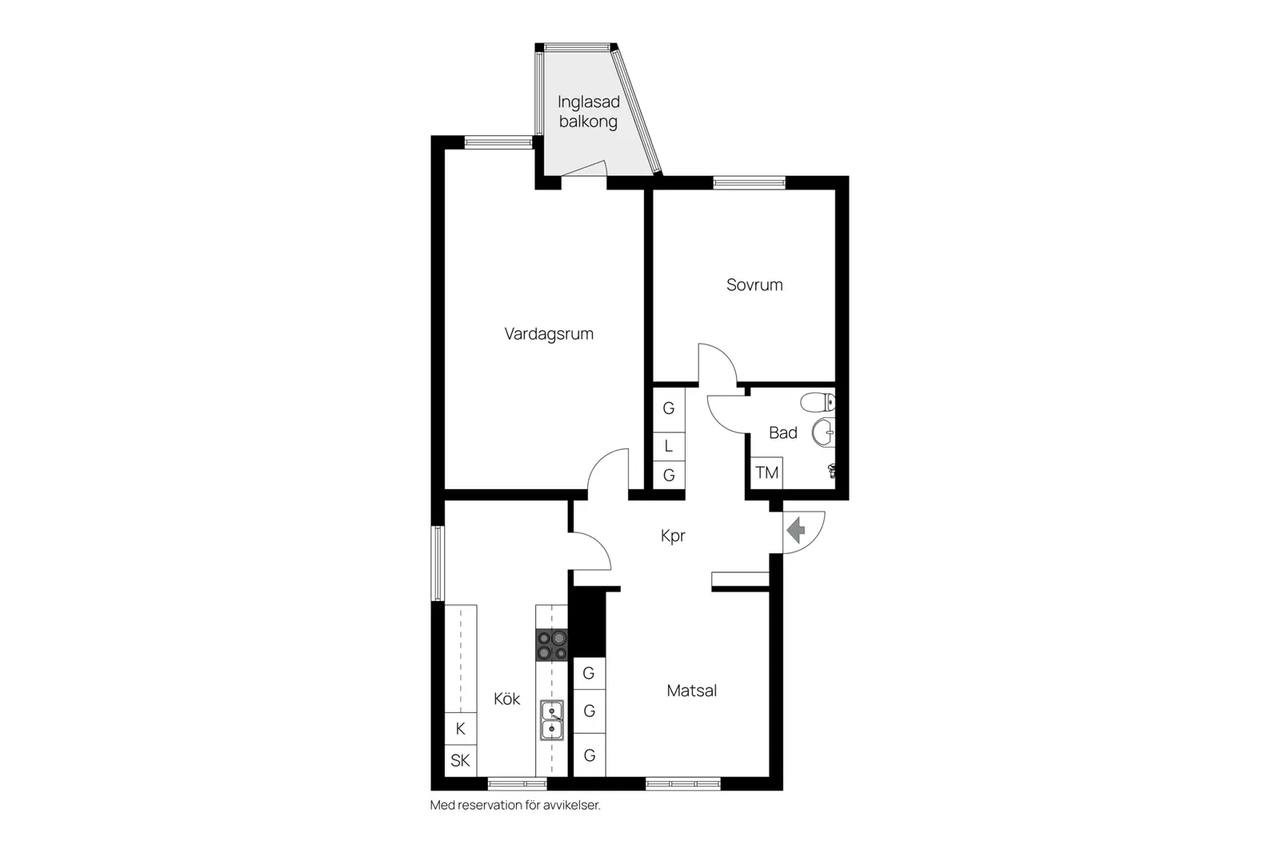 Floor plan for Östbygatan 15A