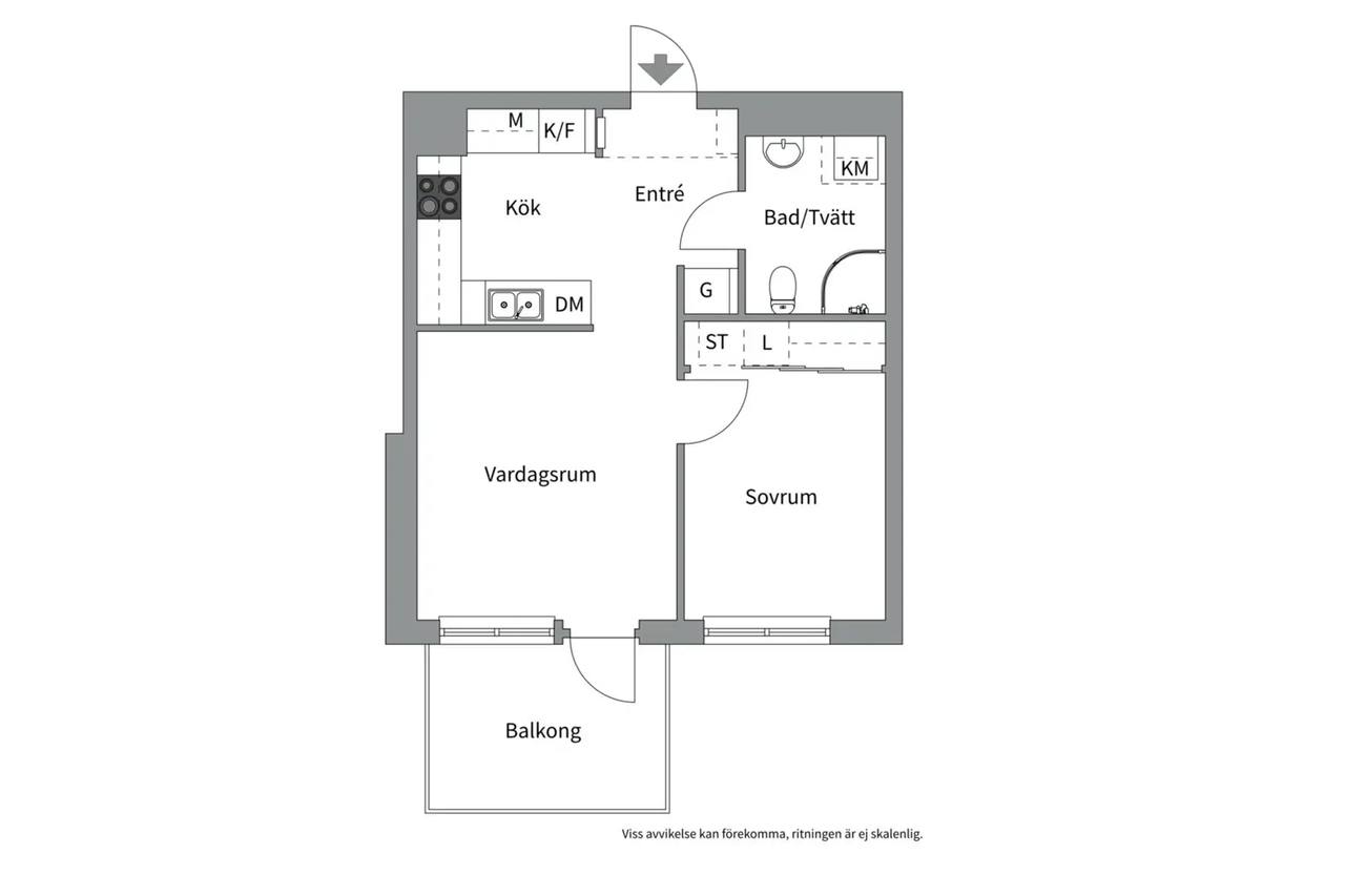Planritning för Orgelgatan 16