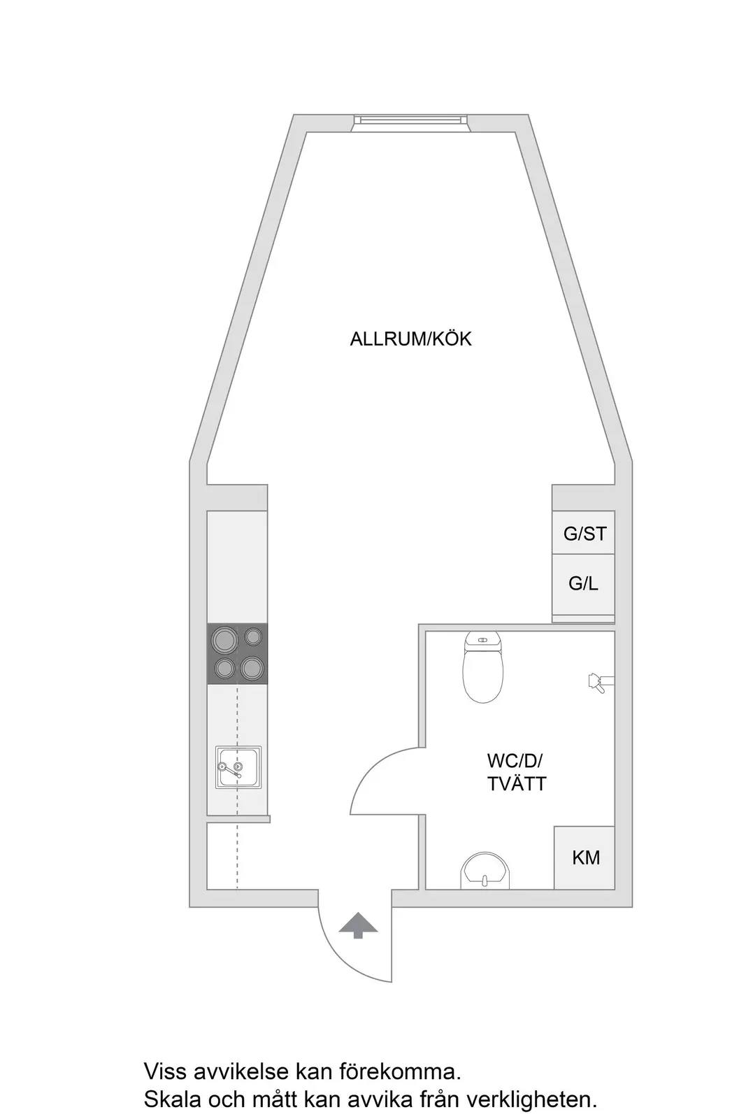 Floor plan for Hägerneholmsvägen 7b