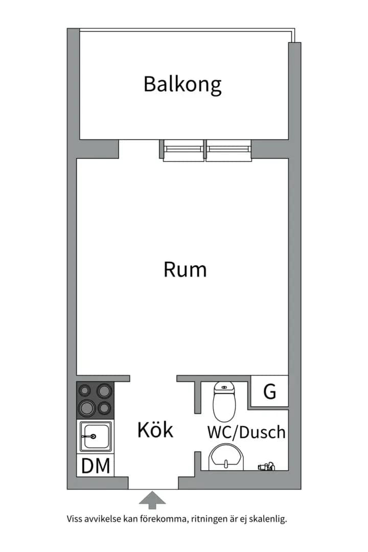 Floor plan for Finntorpsvägen 10, 2tr