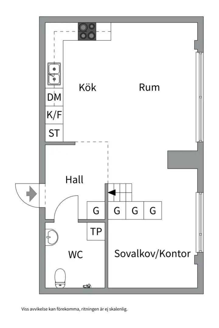 Floor plan for Stig Lindbergs gata 19A