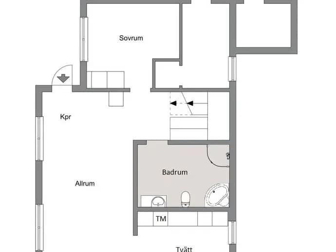 Floor plan for Björnkärrsvägen 17