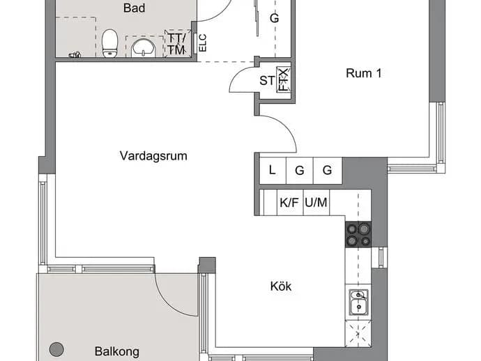 Floor plan for Höjdvägen 13