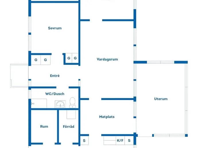 Floor plan for Nordvalls väg 14B