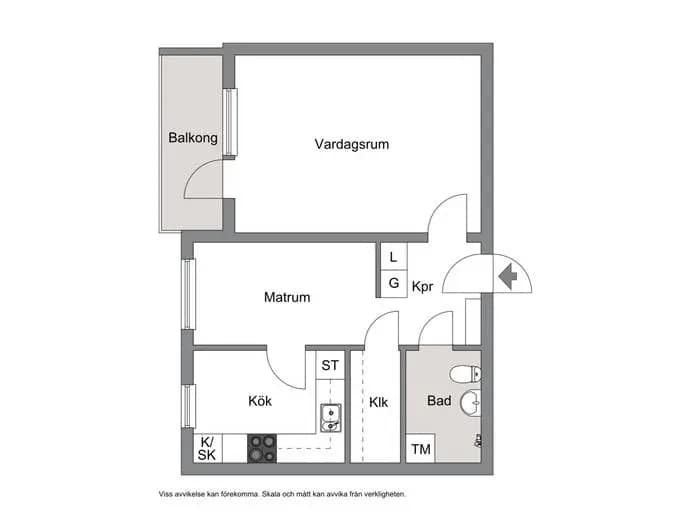 Floor plan for Göljemålagatan 23D