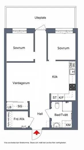 Floor plan for Rädisvägen 80B