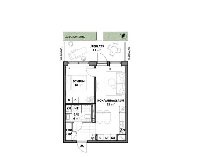 Planritning för Garvis Carlssons gata 32