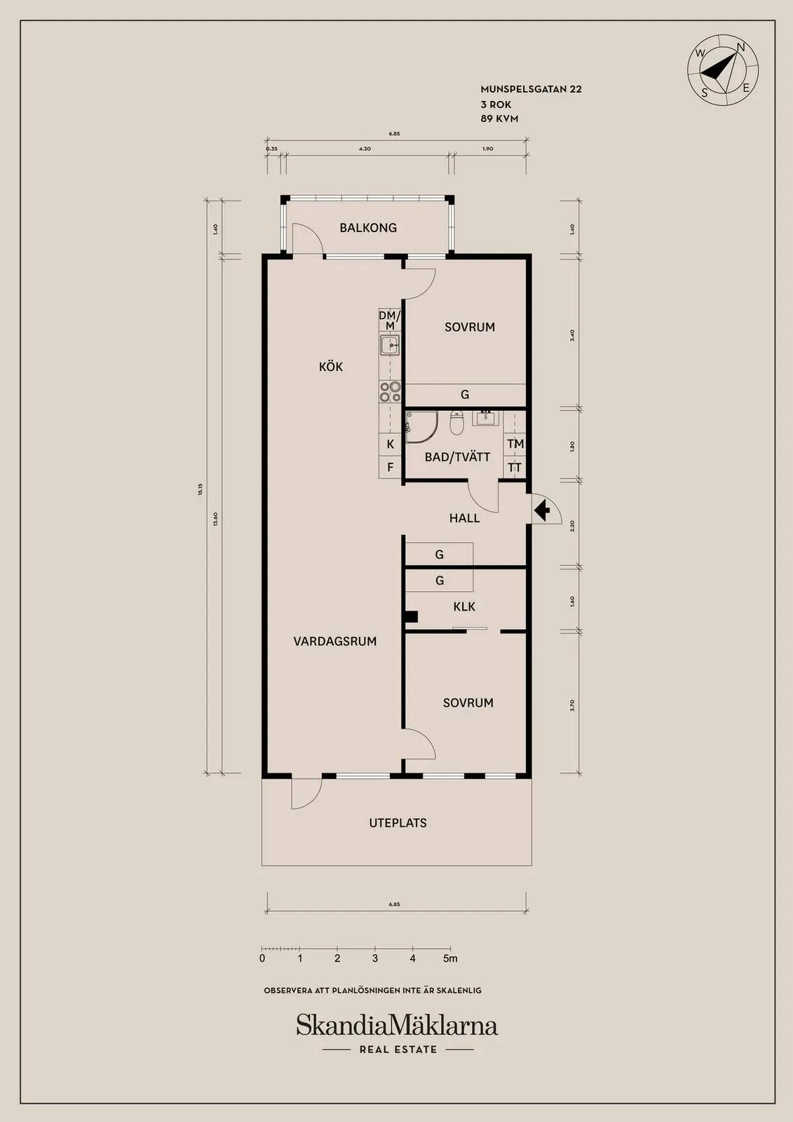 Floor plan for Munspelsgatan 22