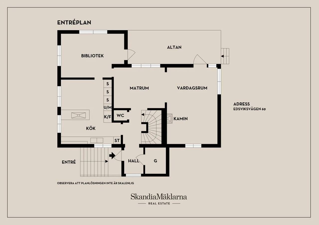 Floor plan for Edsviksvägen 69