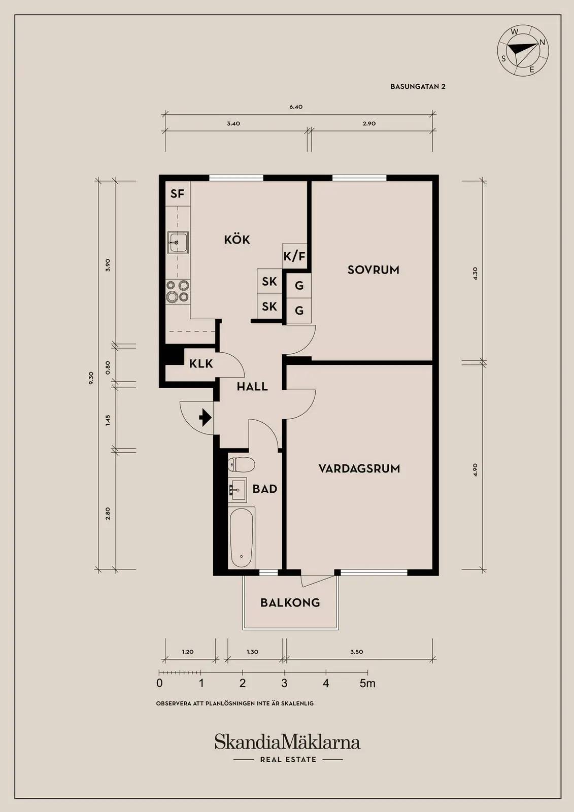 Floor plan for Basungatan 2