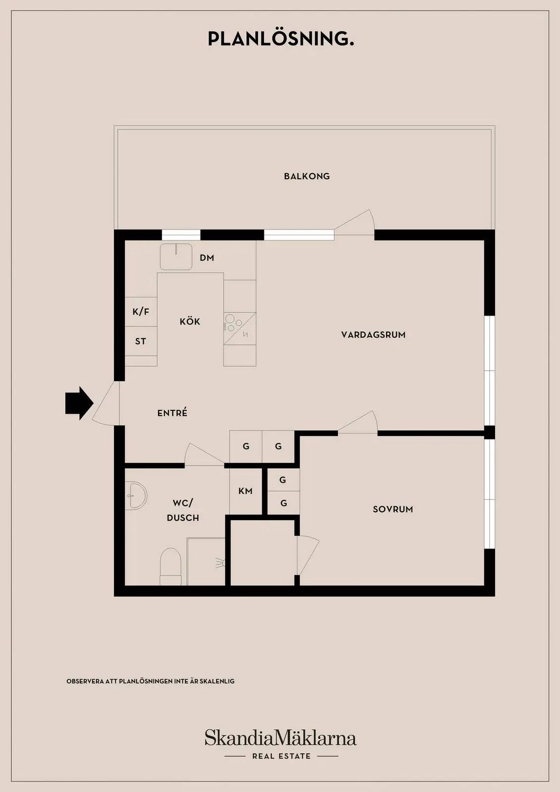 Planritning för Klockelundsvägen 18