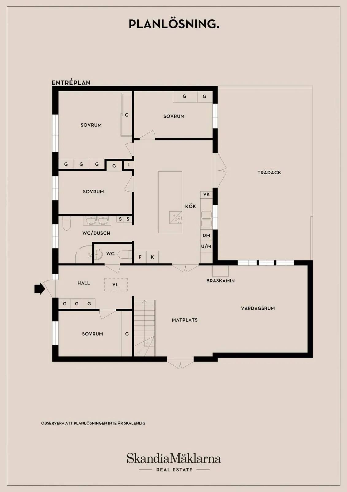 Floor plan for Kompassbacken 5A