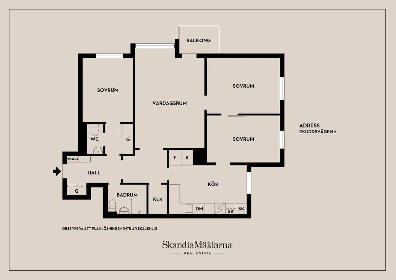 Floor plan for Ekuddsvägen 2