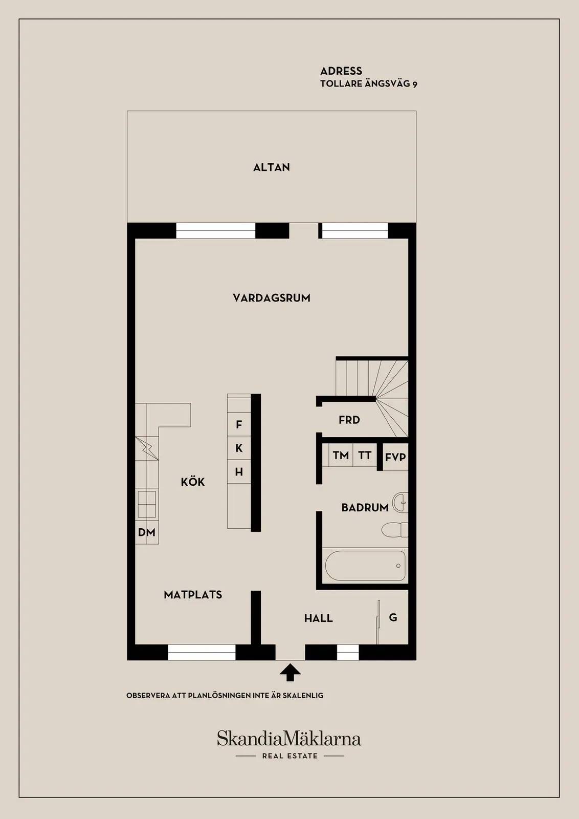Floor plan for Tollare Ängsväg 9