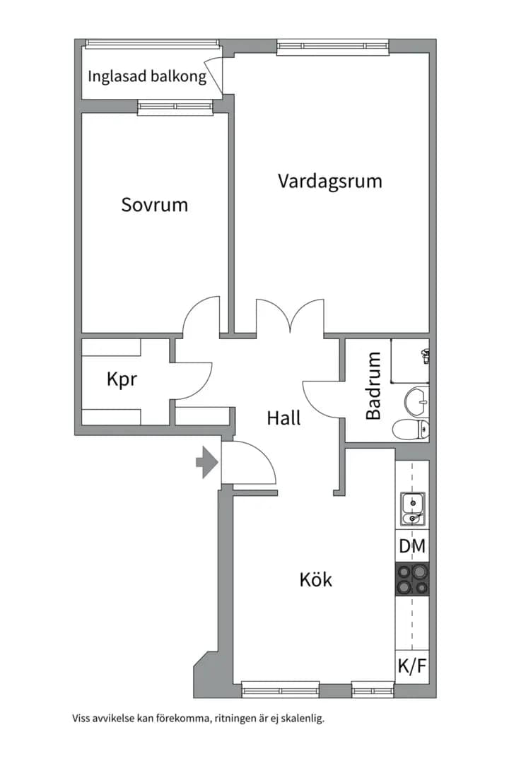 Planritning för Gröna gatan 23D
