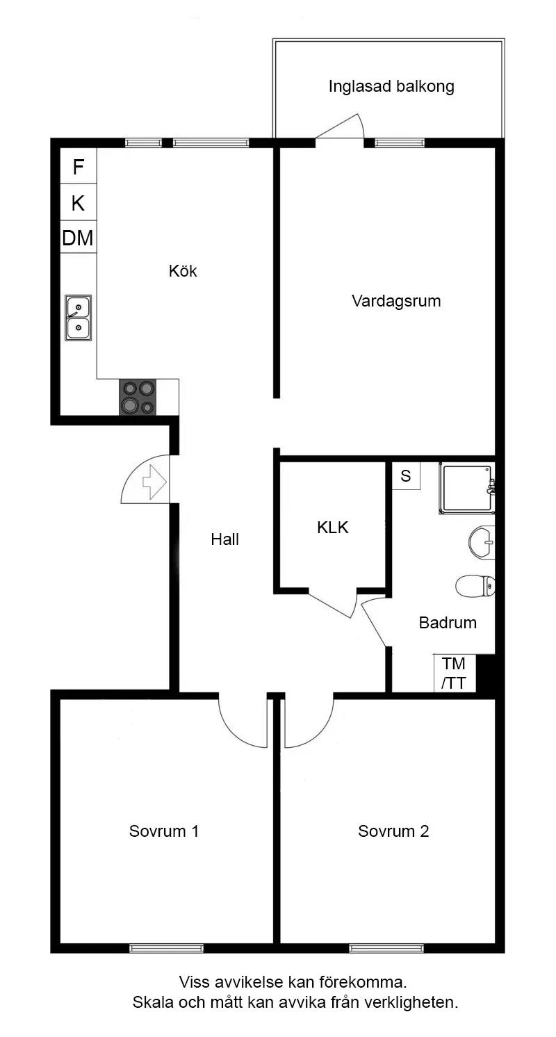 Floor plan for Bärnstensgatan 30