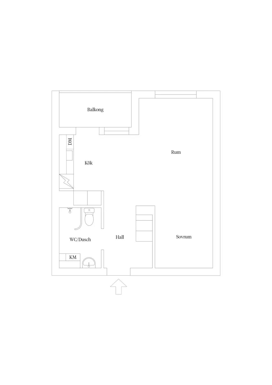 Floor plan for Hällbygatan 43