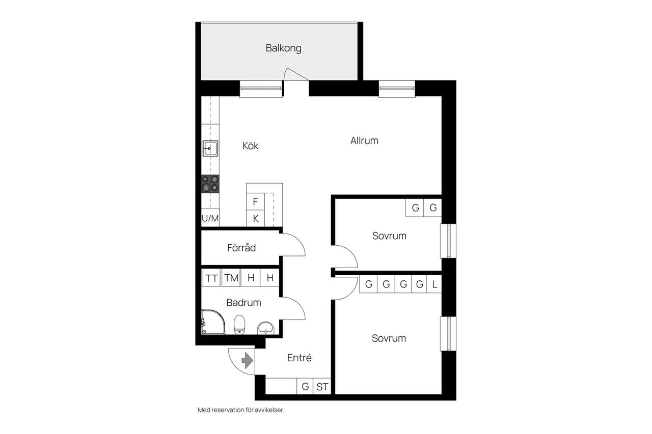 Floor plan for Västra Hedängsvägen 1 B - B9
