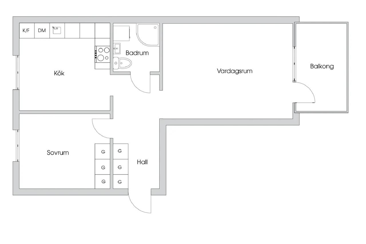 Planritning för Liljevalchsgatan 22