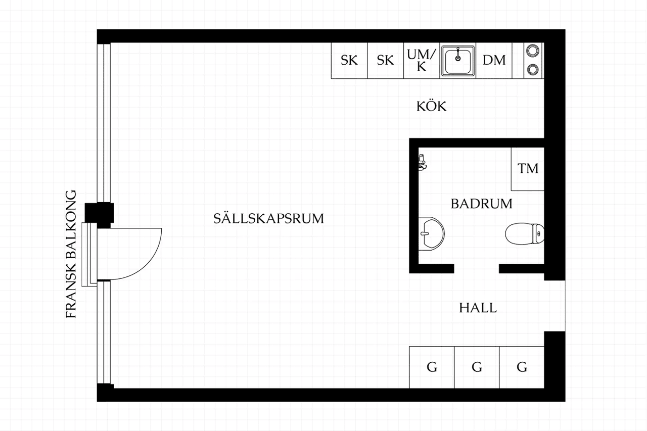Floor plan for Upplandsgatan 32