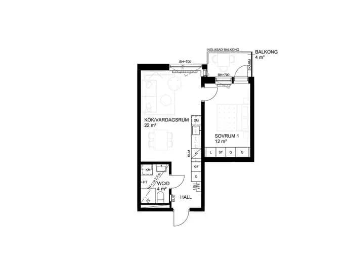 Floor plan for Kellgrensgatan