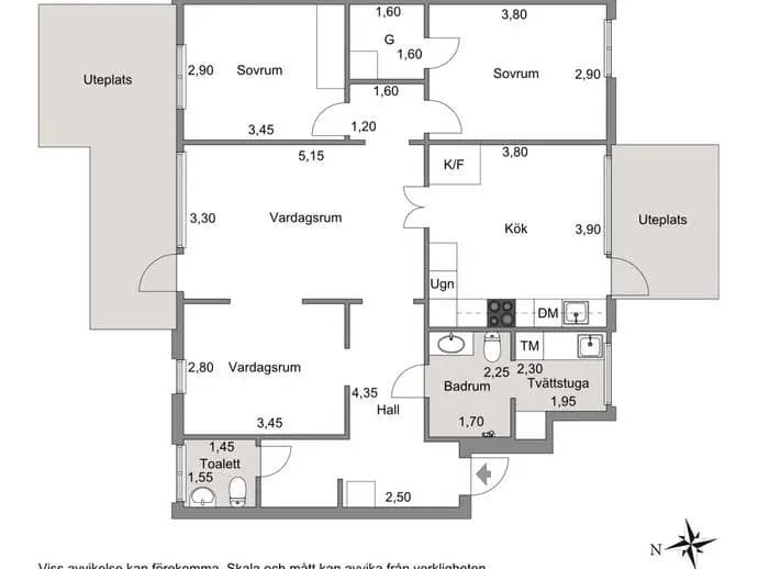 Floor plan for Kantor Edgrens väg 2 G