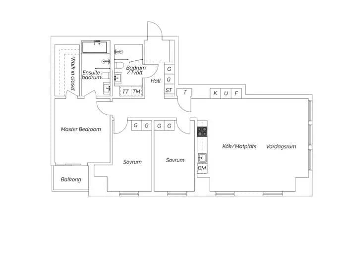 Floor plan for Lodjursstråket 1