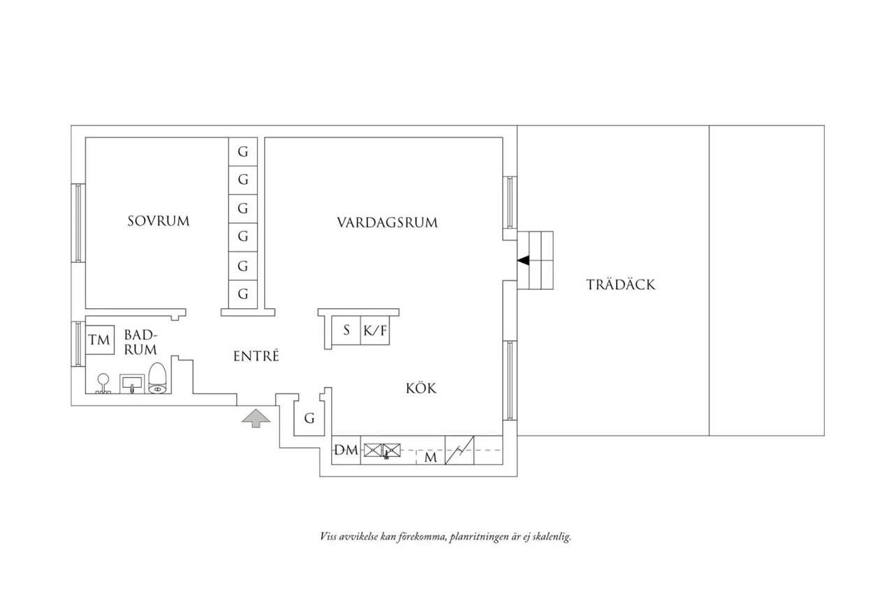 Planritning för Antenngatan 17B
