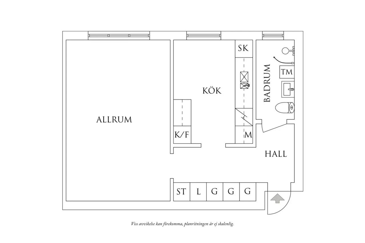 Floor plan for Klarinettgatan 20