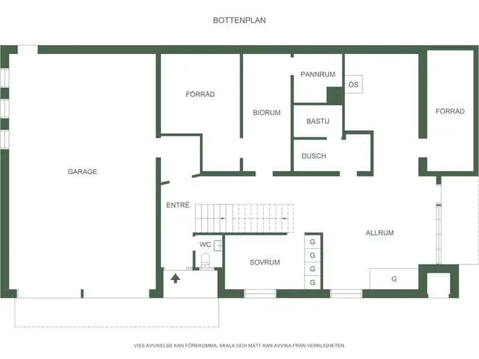 Floor plan for Slalomvägen 14
